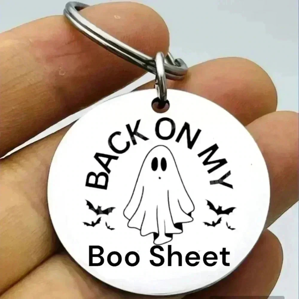 Back on my boo sheet Hot ghost Keychain